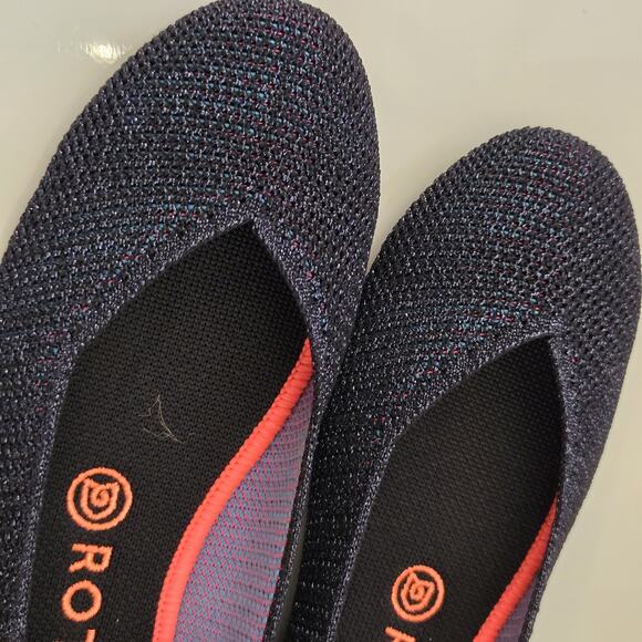 Rothy’s Flat In Retired Metallic Lattice Size 8 EUC - Picture 3 of 9